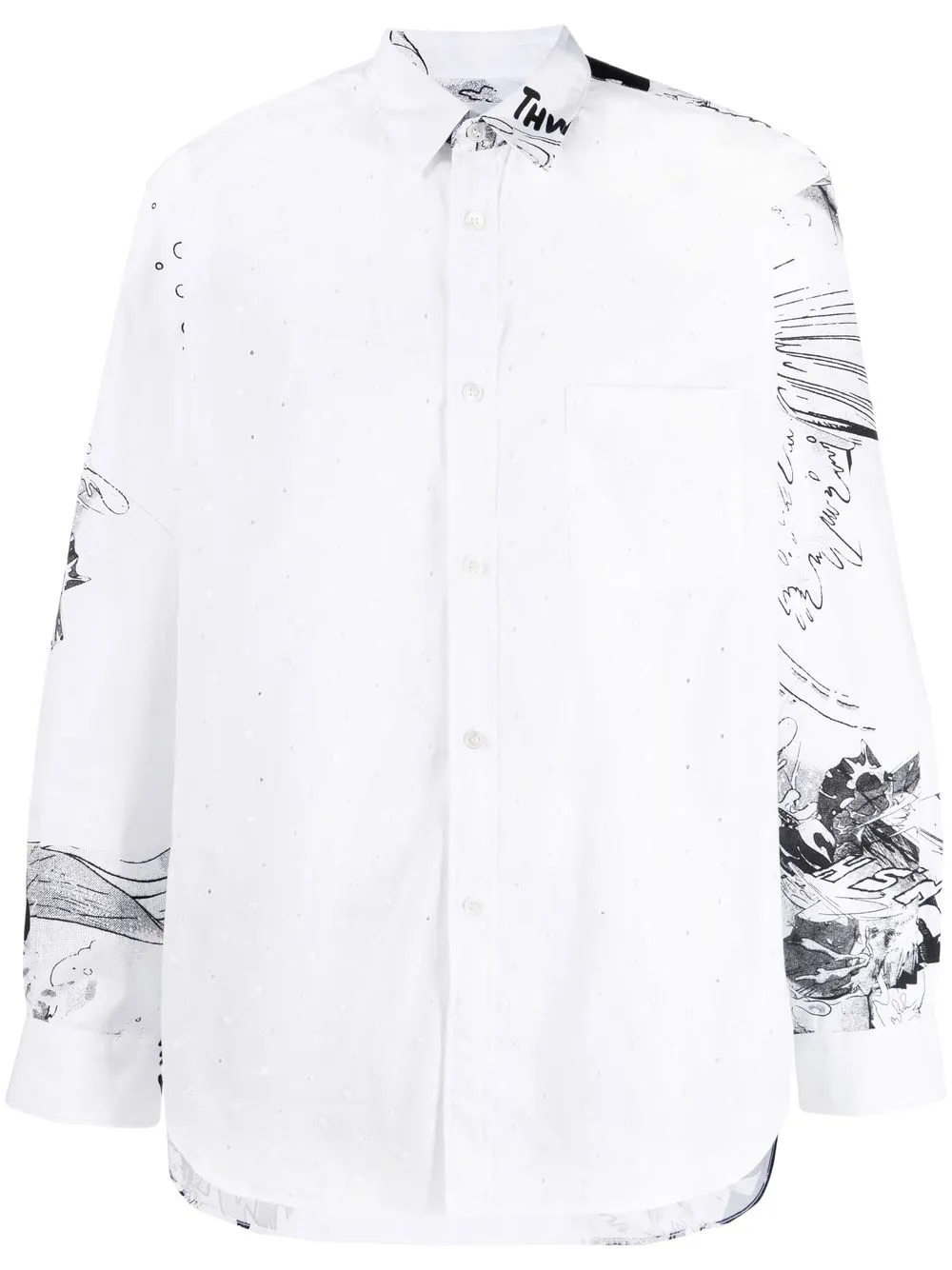 

Comme Des Garçons Shirt graphic-print button-up shirt - White