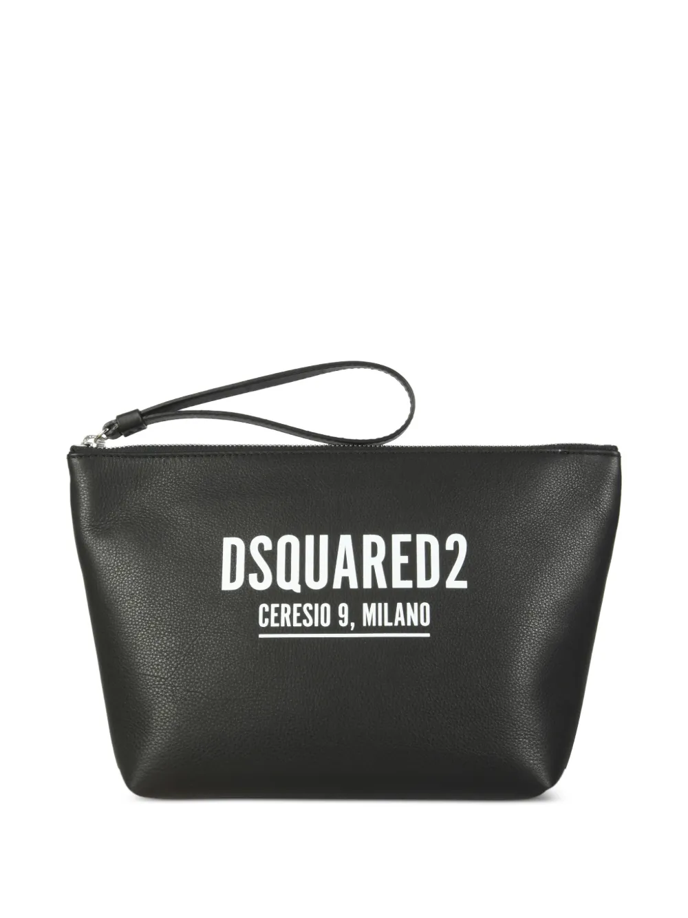 DSQUARED2 Clutch con zip e logo - Nero