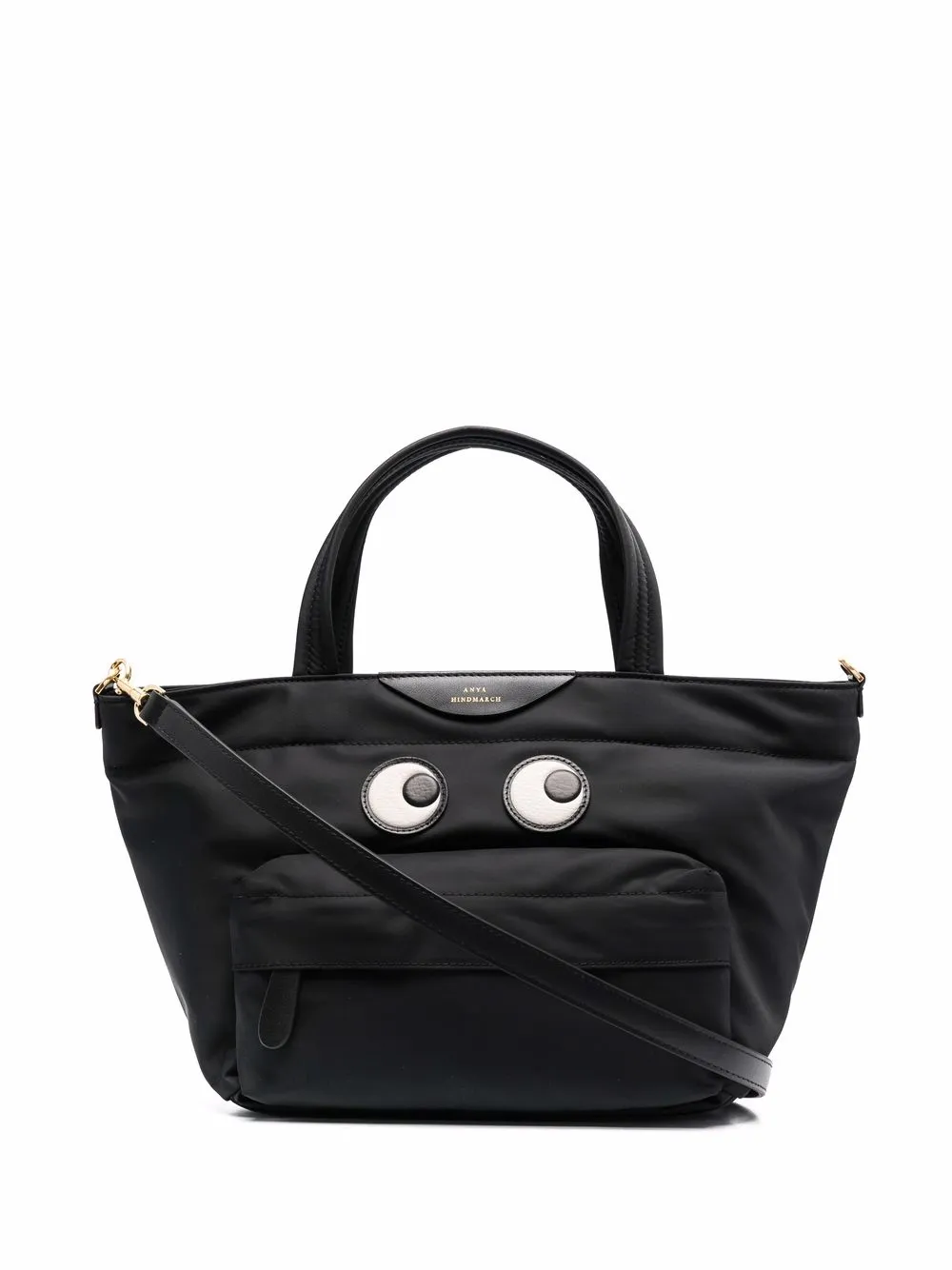 

Anya Hindmarch tote Eyes Nastro pequeño - Negro