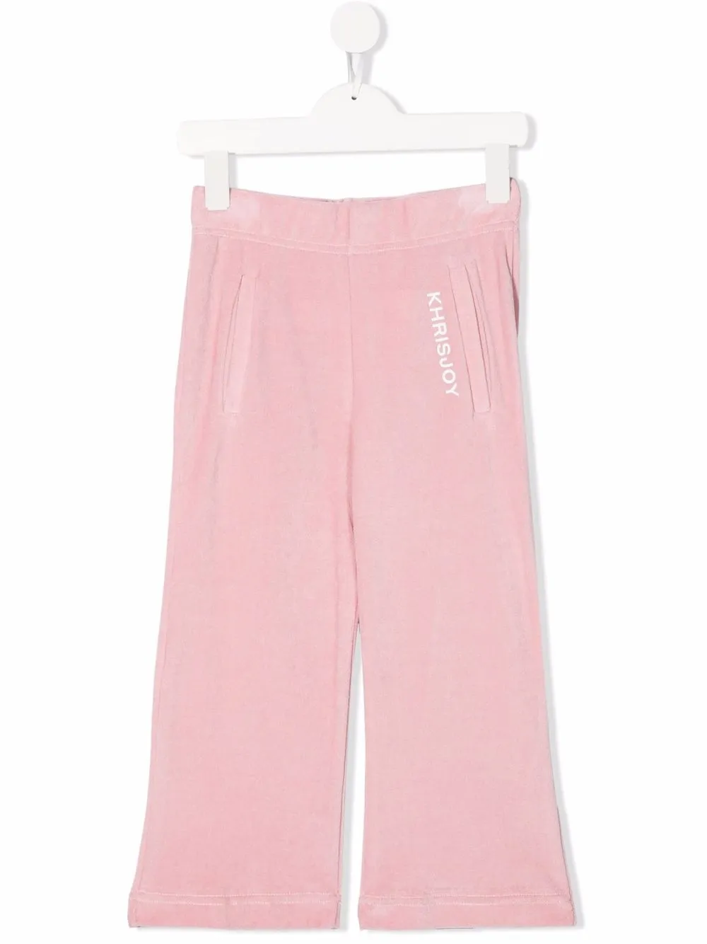 

Khrisjoy Kids pants con logo estampado - Rosado