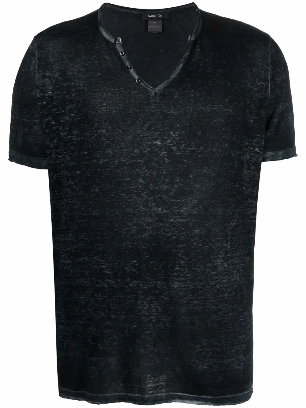 

Avant Toi V-neck short-sleeved T-shirt - Black