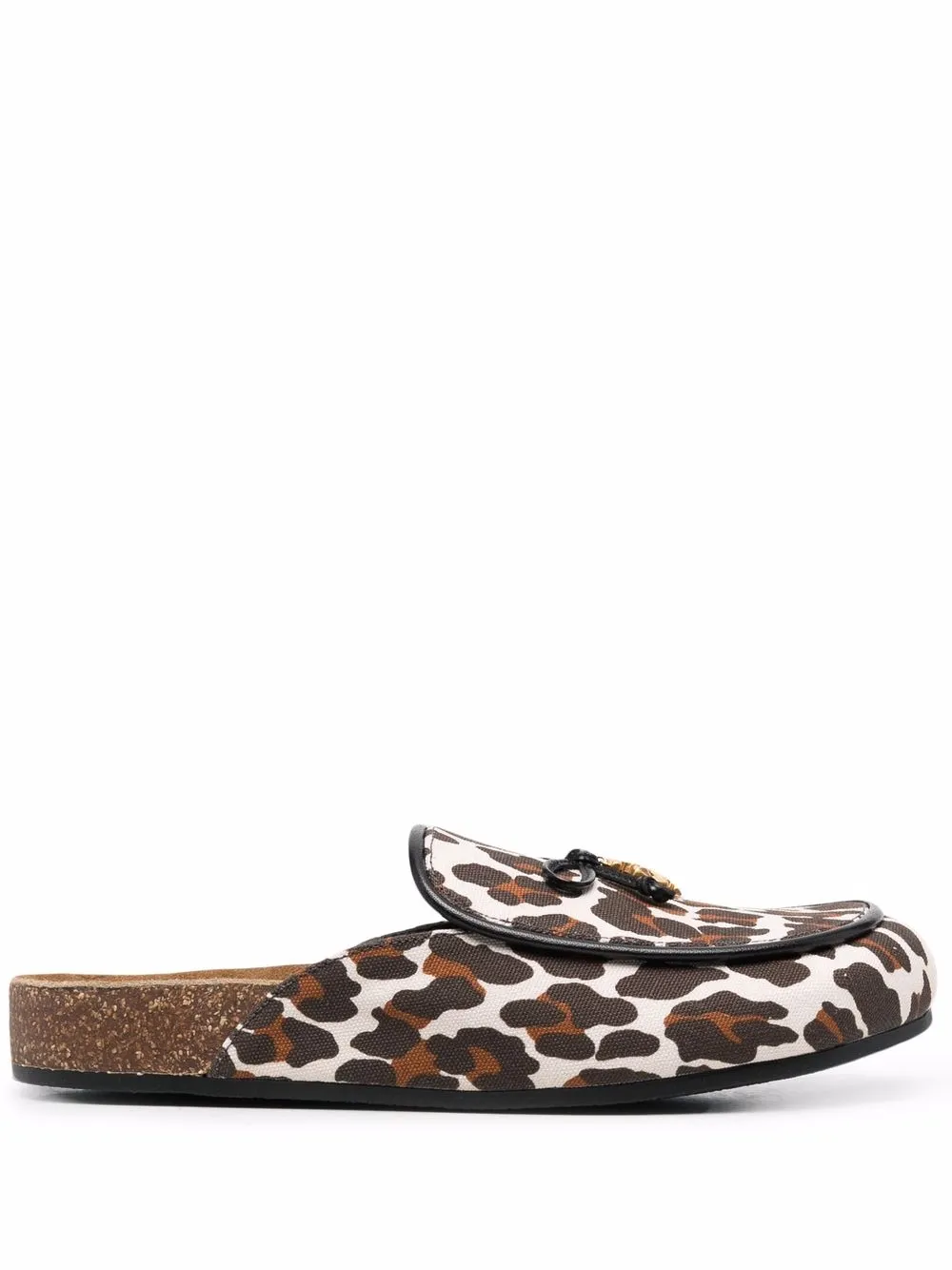 

Tory Burch slippers con estampado de leopardo - Negro