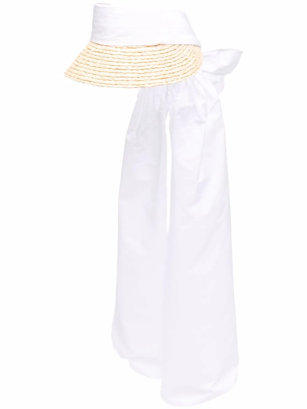 Bow-Detail Straw Visor