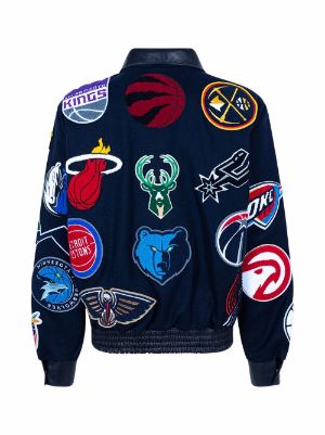 Jeff Hamilton NBA Collage faux-leather Jacket - Farfetch