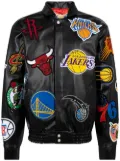 Jeff Hamilton x NBA Collage vegan leather jacket - Black