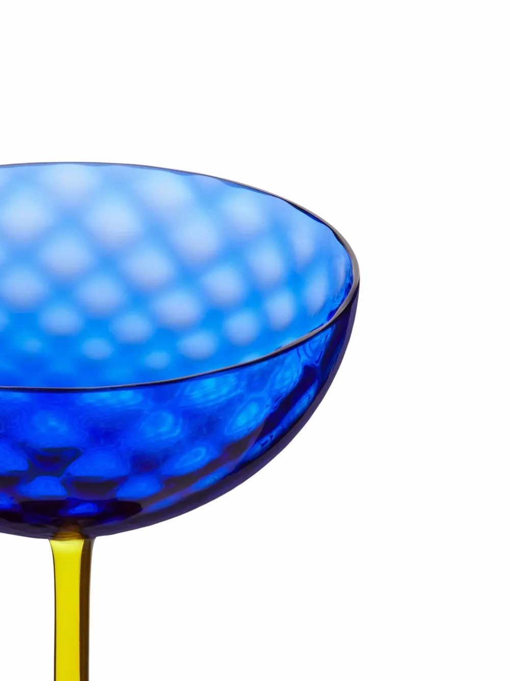 hand-blown Murano champagne glass