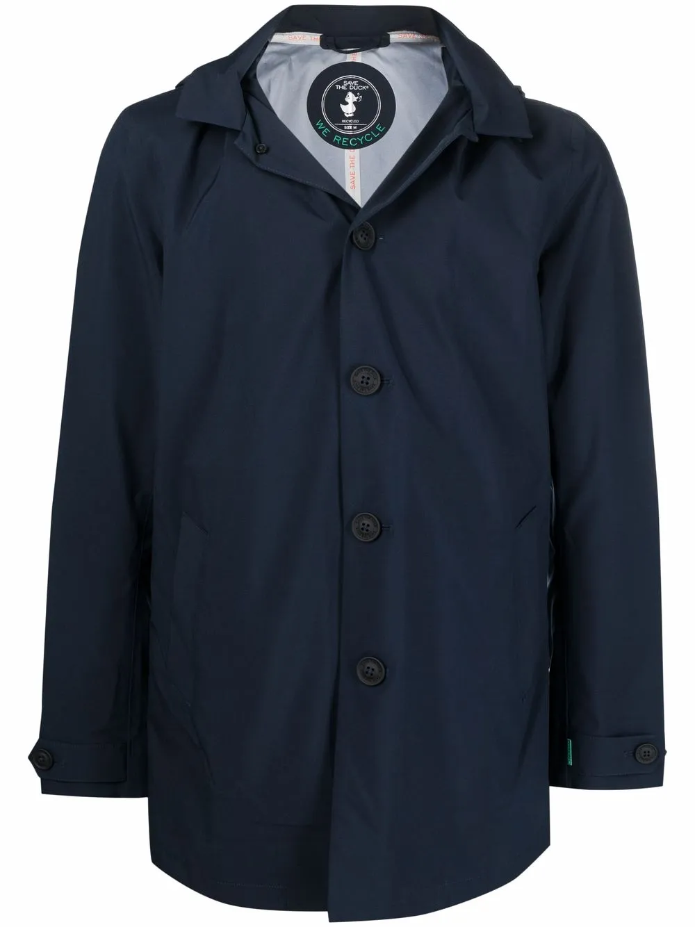 

Save The Duck parka Benjamin corta con capucha - Azul