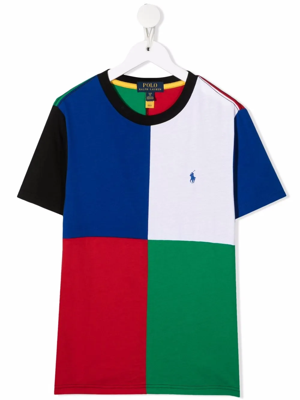 

Ralph Lauren Kids playera Polo Pony con diseño color block - Blanco