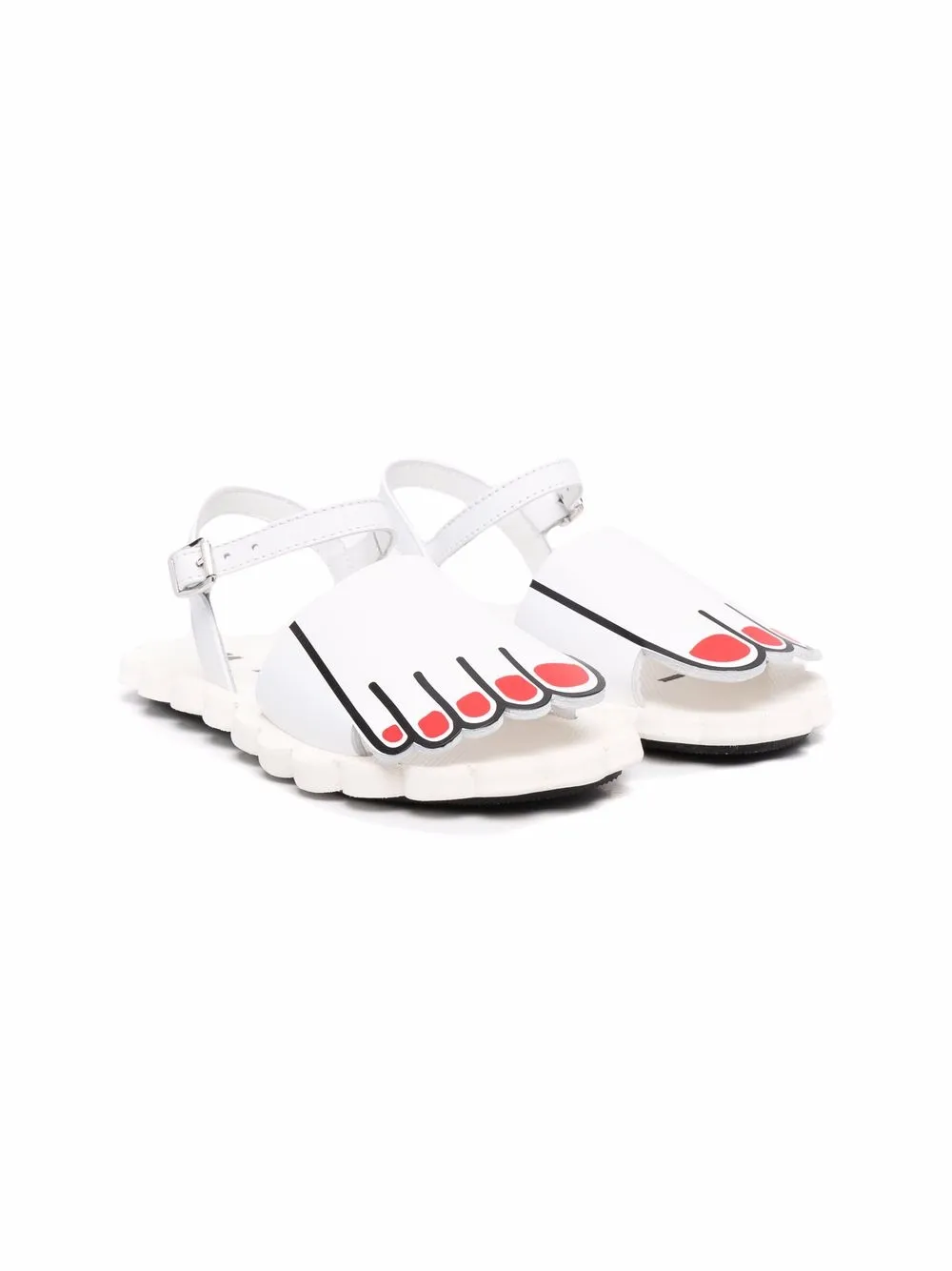 

Marni Kids sandalias con puntera abierta - Blanco