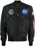Alpha Industries patch detail bomber jacket - Black