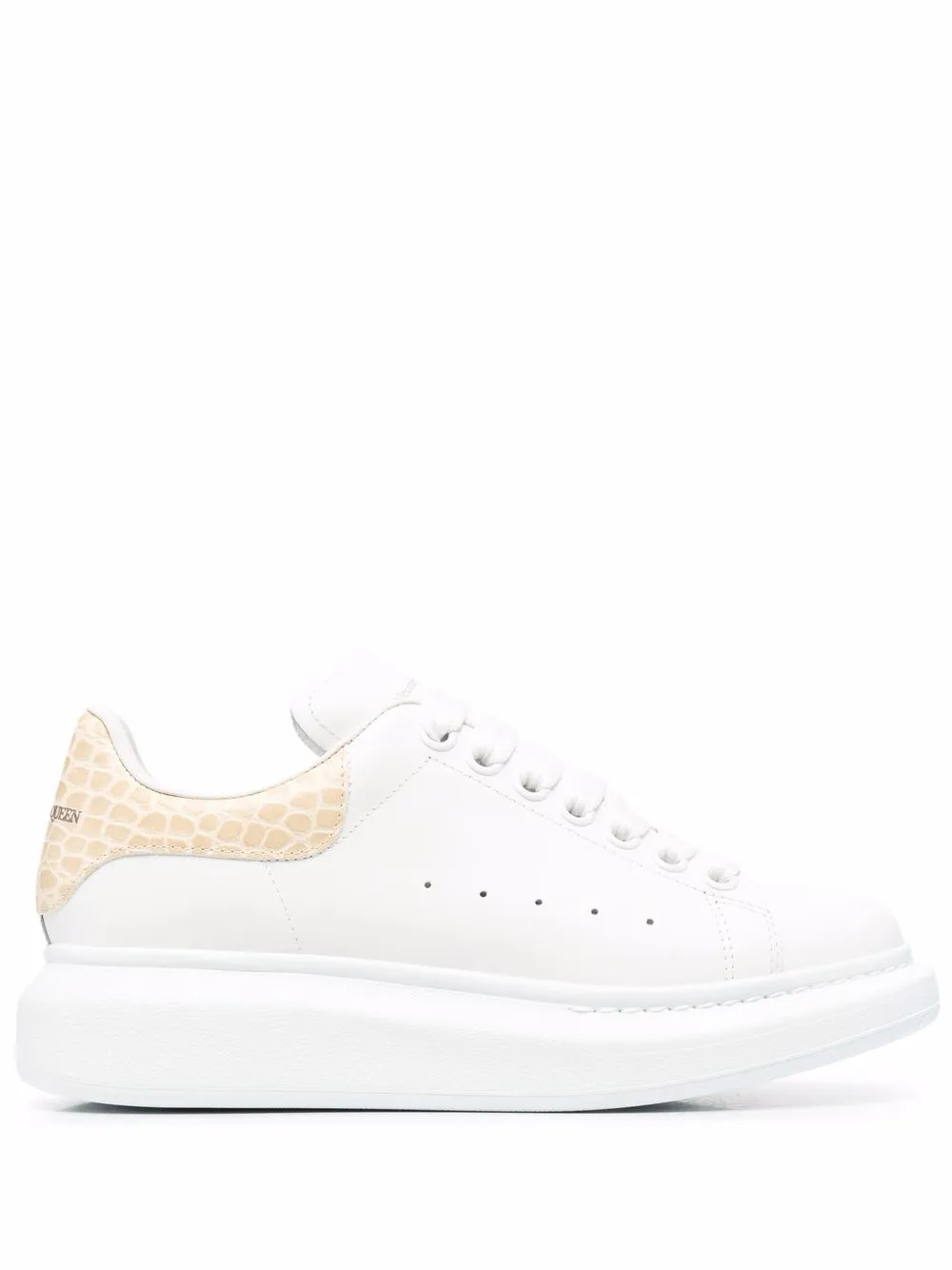 

Alexander McQueen tenis bajos con plataforma - Blanco