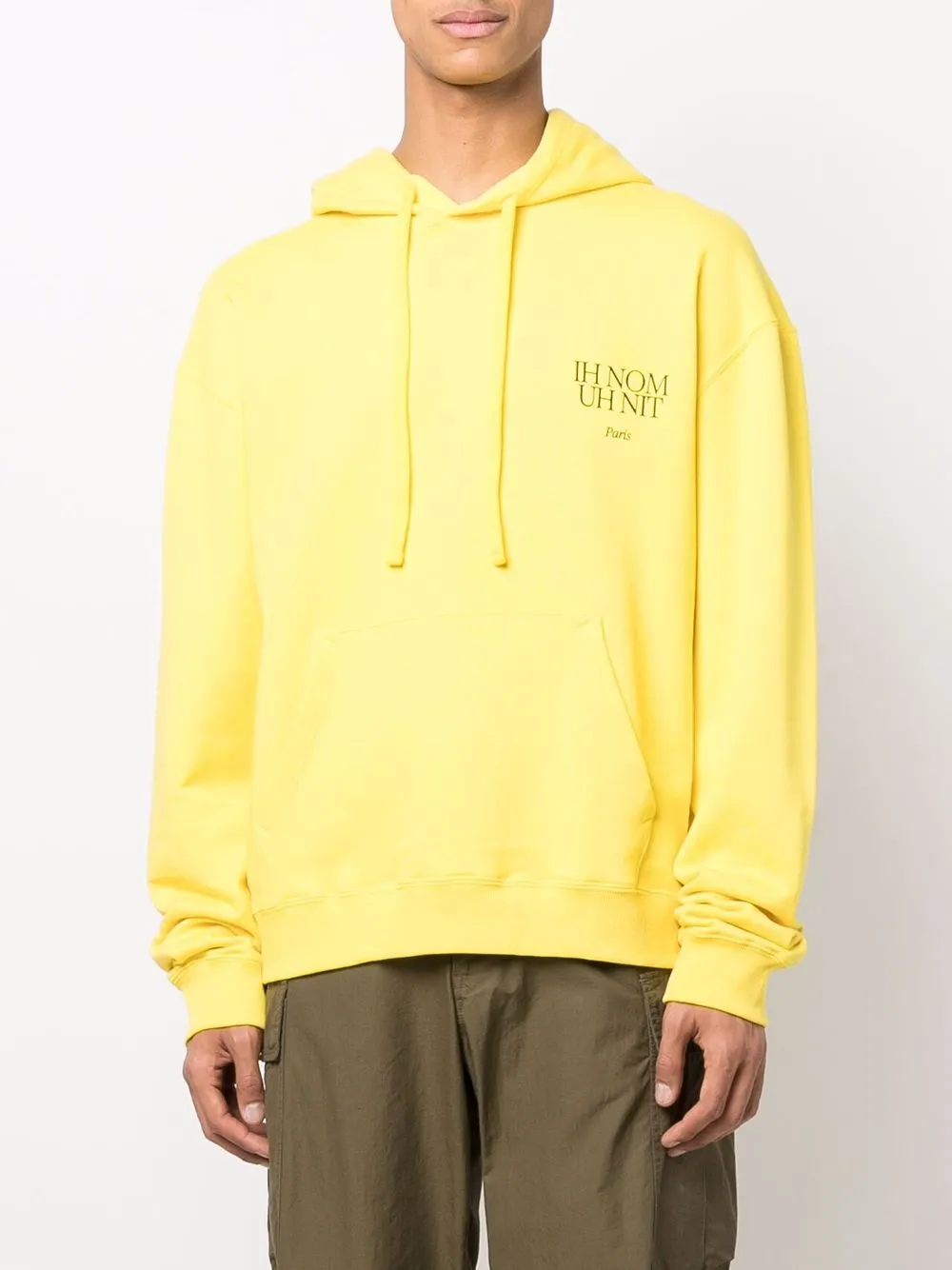  Ih Nom Uh Nit Hoodie Mit Logo Print   Gelb 