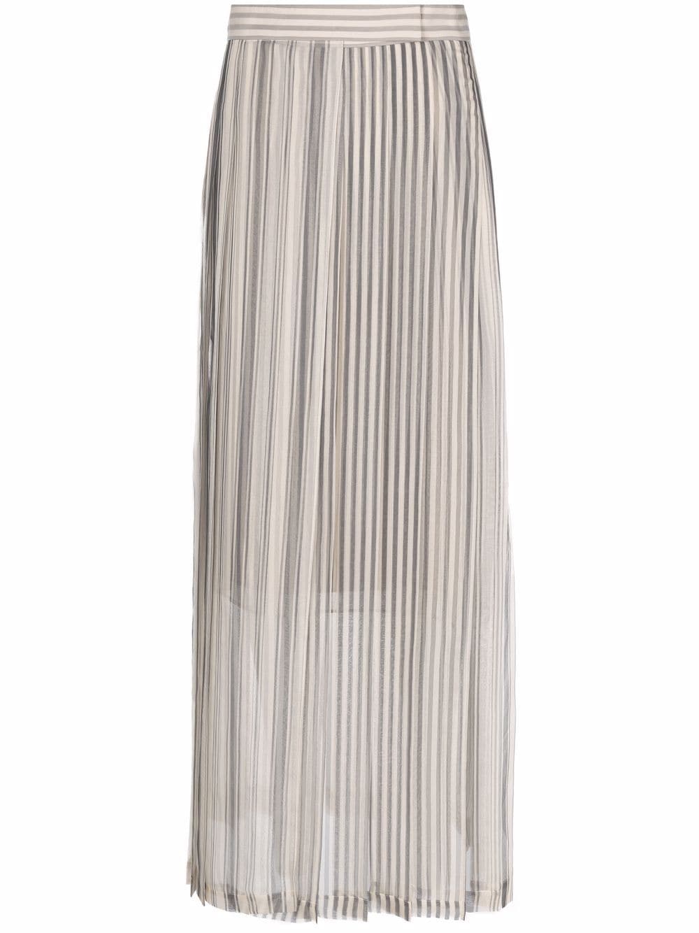 Brunello Cucinelli stripe-print Panelled Skirt - Farfetch
