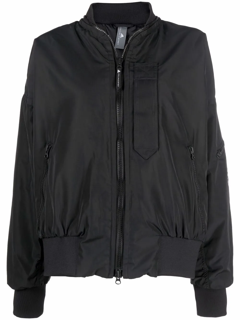 

adidas by Stella McCartney chamarra bomber con logo estampado - Negro