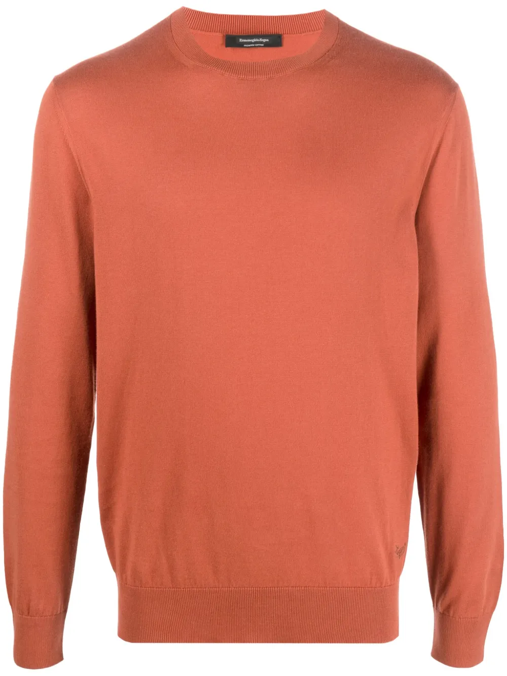 

Zegna fine-knit crew-neck jumper - Orange