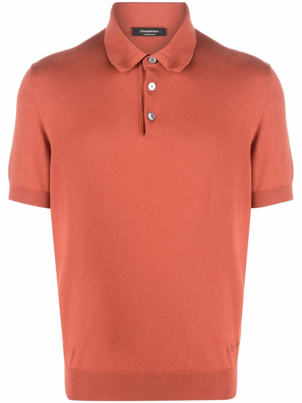 

Zegna playera tipo polo manga corta - Naranja