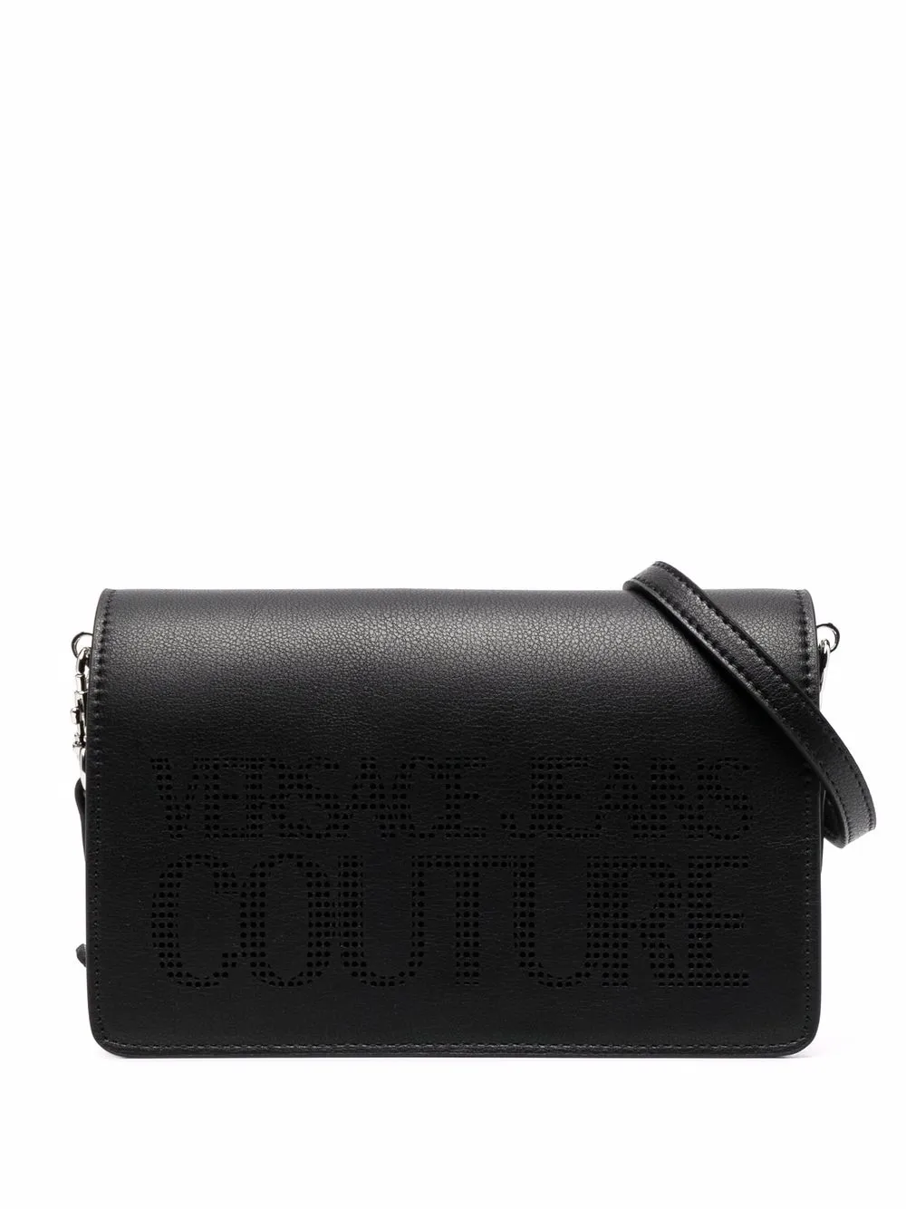 

Versace Jeans Couture bolsa crossbody con logo perforado - Negro
