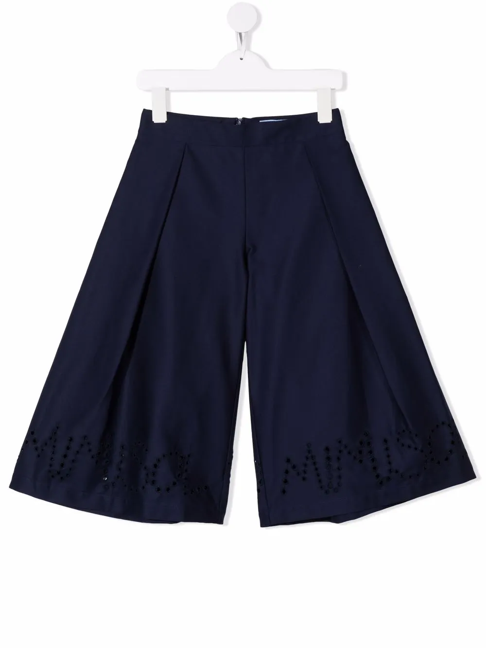 

Mi Mi Sol perforated-logo wide-leg trousers - Blue