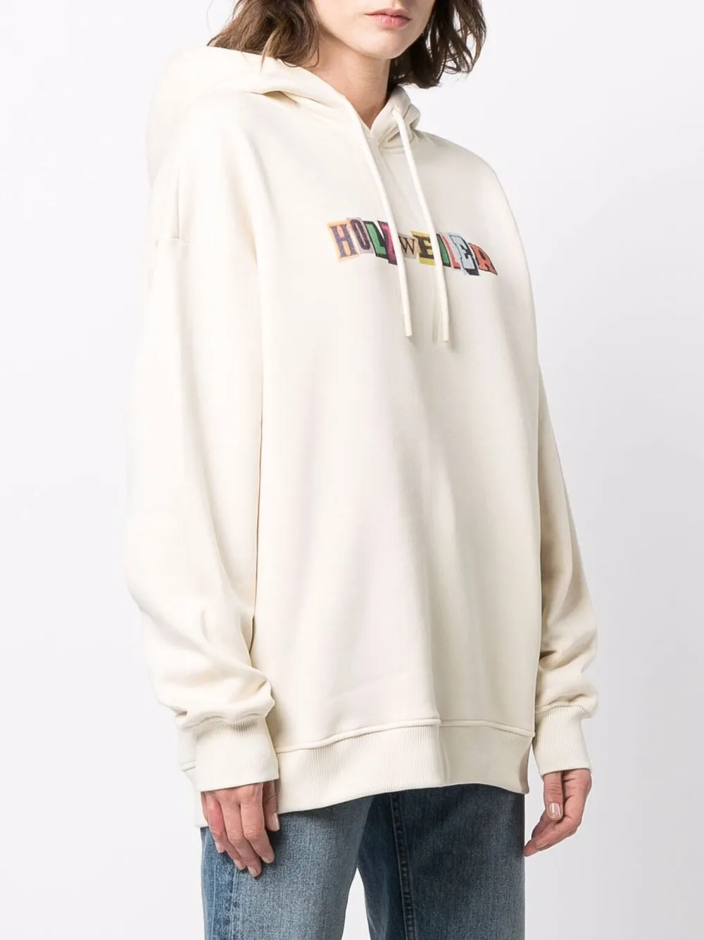  Holzweiler Hoodie Mit Logo Print   Nude 