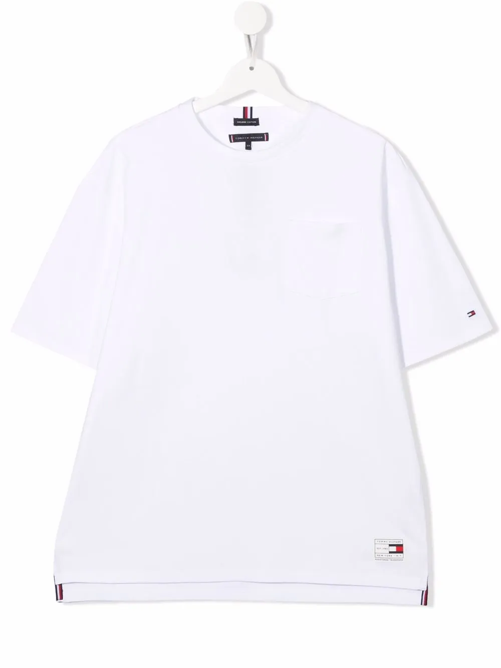 

Tommy Hilfiger Junior playera con logo estampado - Blanco