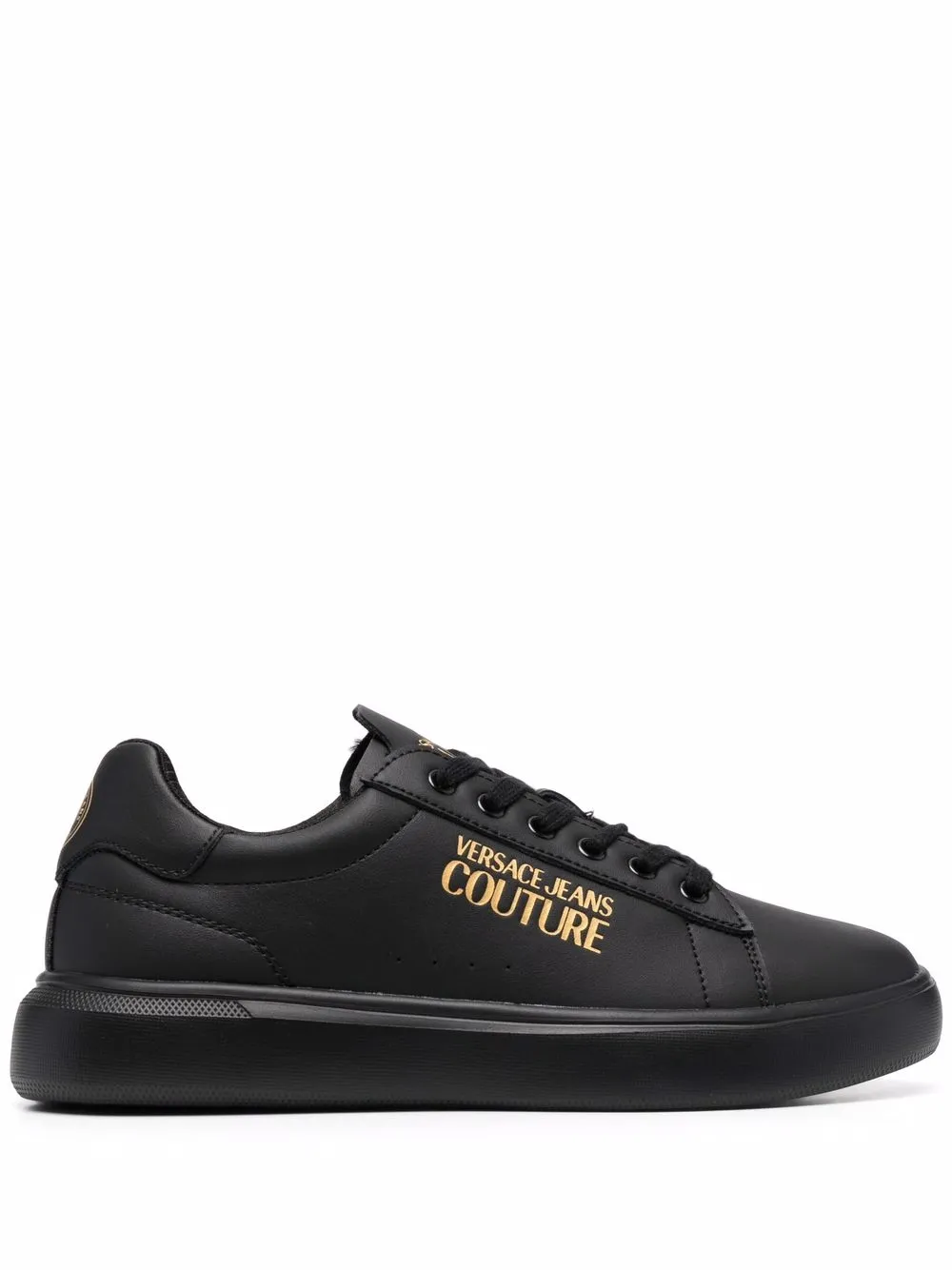 

Versace Jeans Couture tenis bajos con logo estampado - Negro