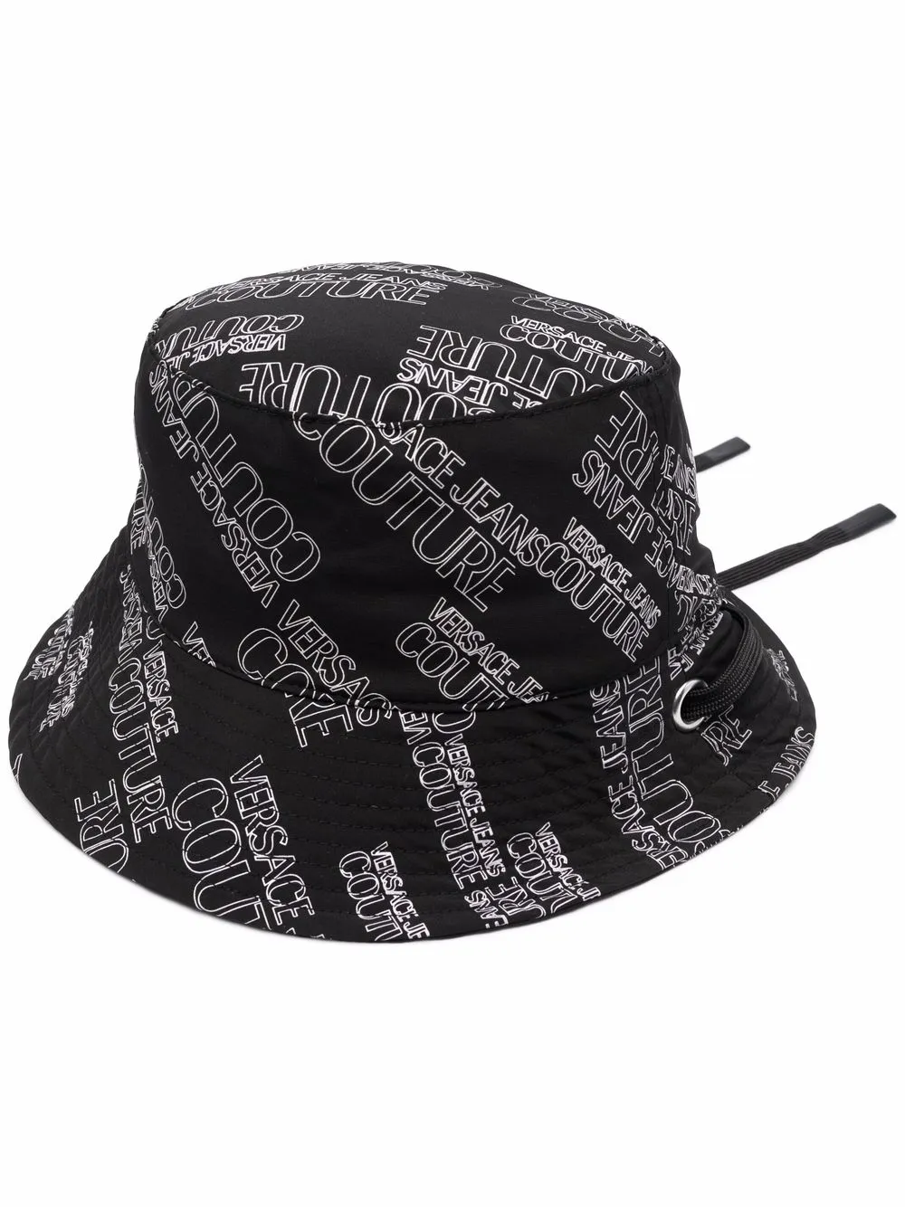 

Versace Jeans Couture gorro de pescador con logo estampado - Negro