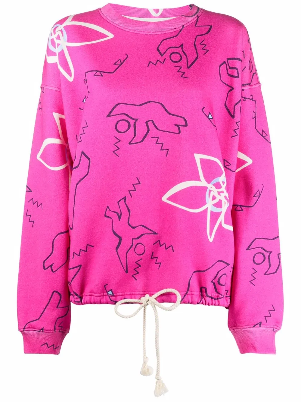 

Isabel Marant sudadera con estampado gráfico - Rosado