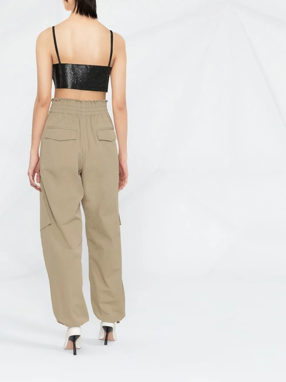  Nuè Charlotte Cropped Top   Schwarz 