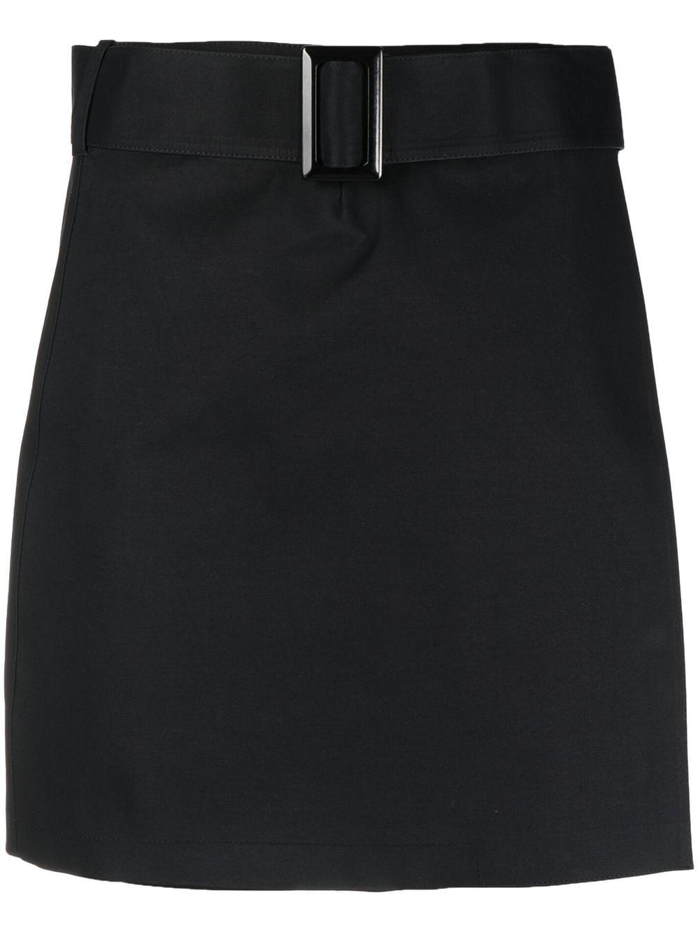 Mackintosh Seema Bonded Cotton Skirt In Black