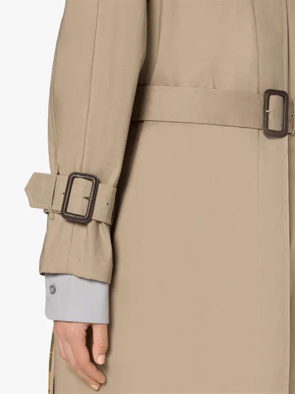 MARETTA Fawn RAINTEC Cotton & Wool Contrast Overcoat