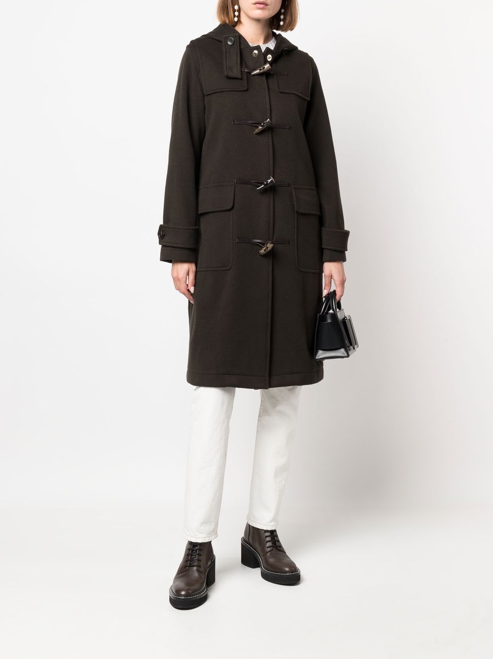 Shop Mackintosh Inverallan Wool-cashmere Duffle Coat In Brown