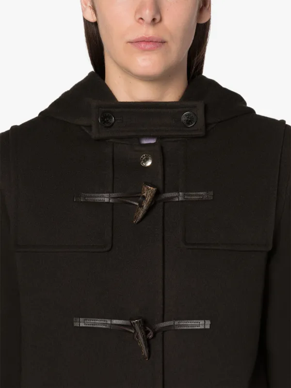 INVERALLAN Dark Chocolate Wool & Cashmere Duffle Coat