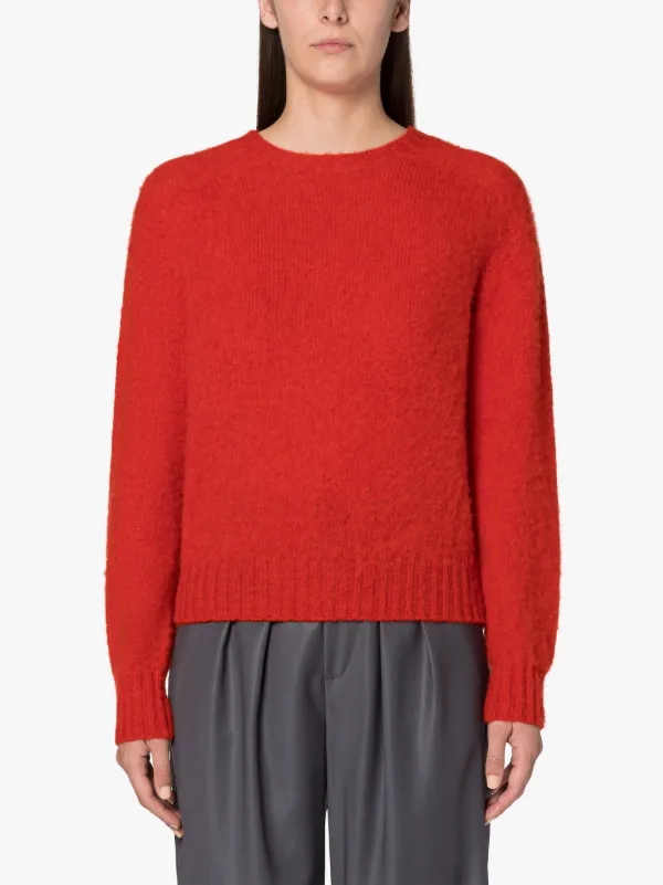 KENNEDI Red Wool Crewneck Sweater