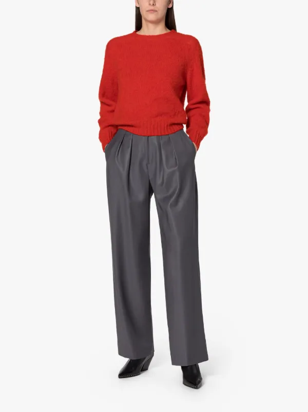KENNEDI Red Wool Crewneck Sweater