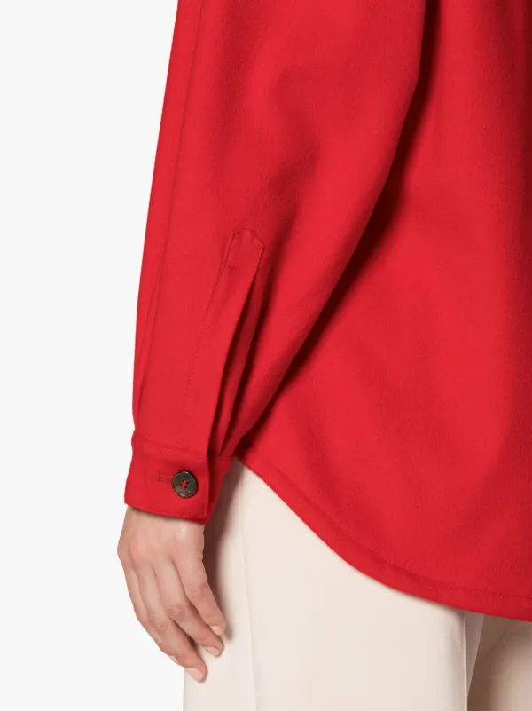 LORRIANE Scarlet Cotton Overshirt Jacket