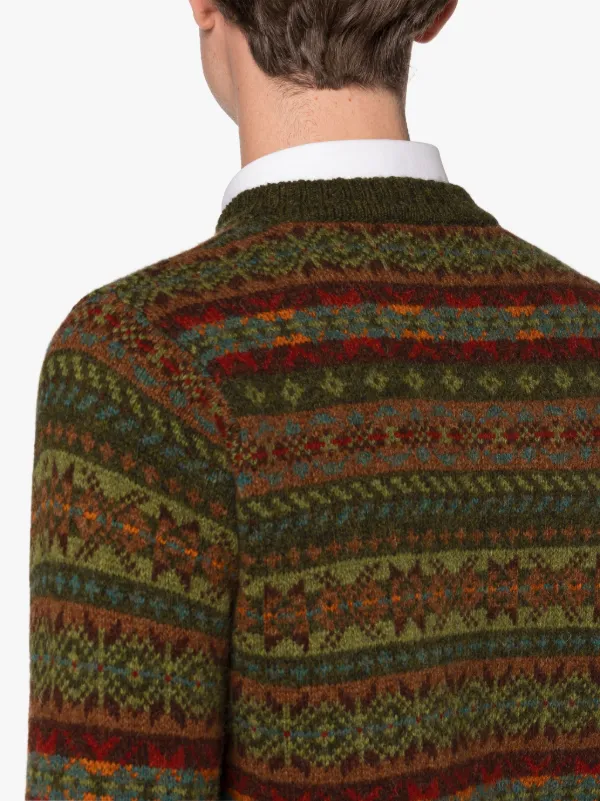 IMPULSE Pineshadow Wool Fair Isle Crewneck Sweater