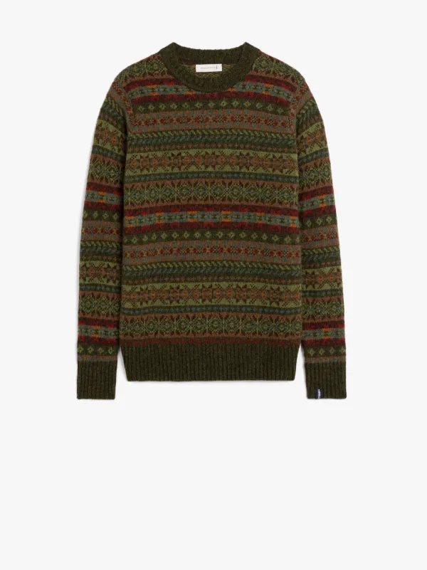 IMPULSE Pineshadow Wool Fair Isle Crewneck Sweater