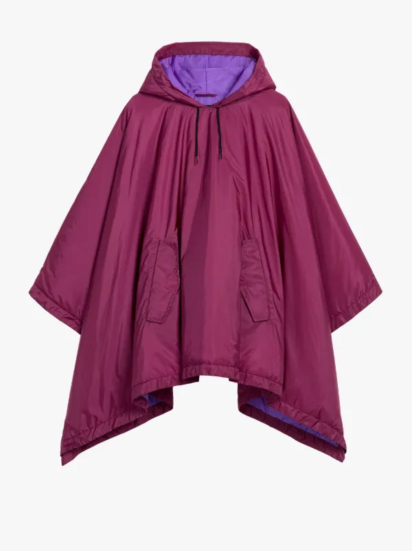 SIMA Burgundy Nylon Hooded Poncho