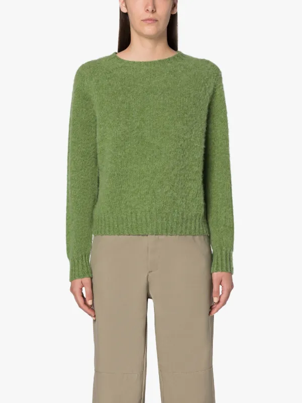 KENNEDI Apple Green Wool Crewneck Sweater