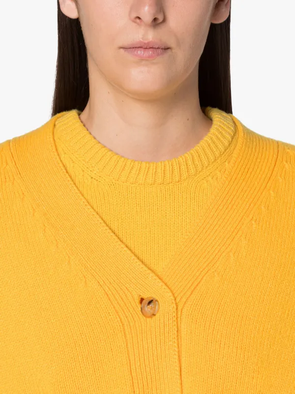 KELLE Yellow Wool Cardigan