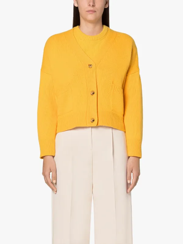 KELLE Yellow Wool Cardigan