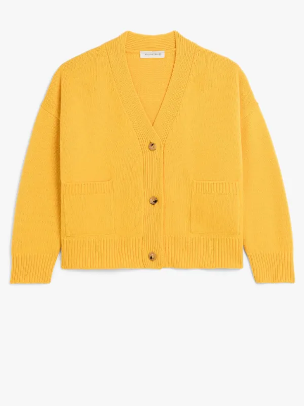 KELLE Yellow Wool Cardigan