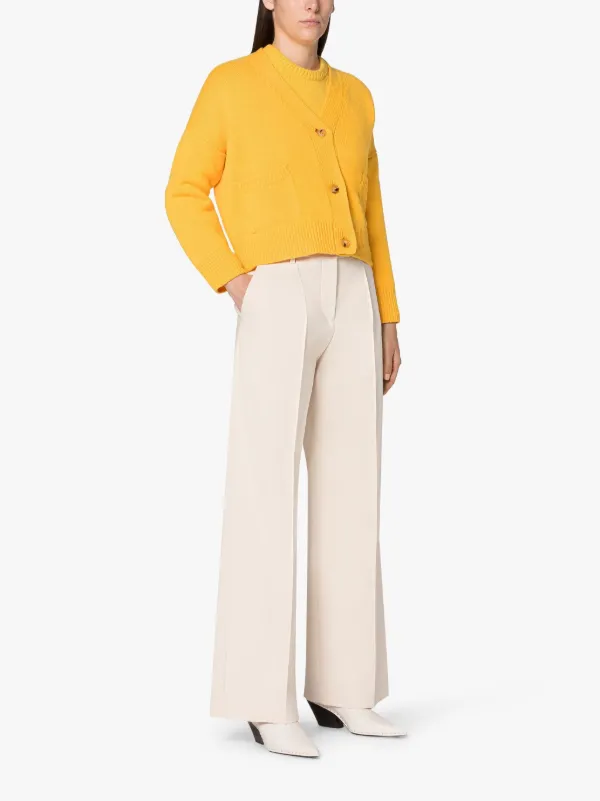 KELLE Yellow Wool Cardigan