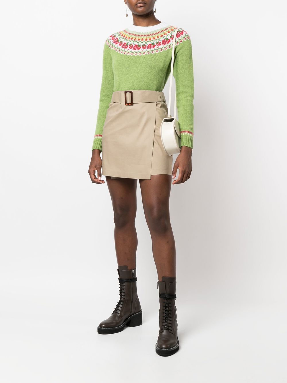 Shop Mackintosh Kelsi Fair Isle Knit Jumper In Green