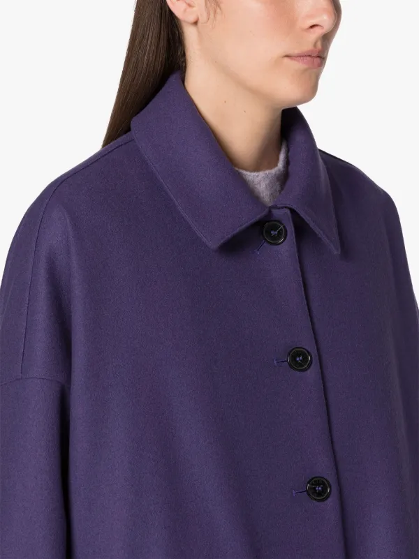 HUMBIE Purple Wool Overcoat