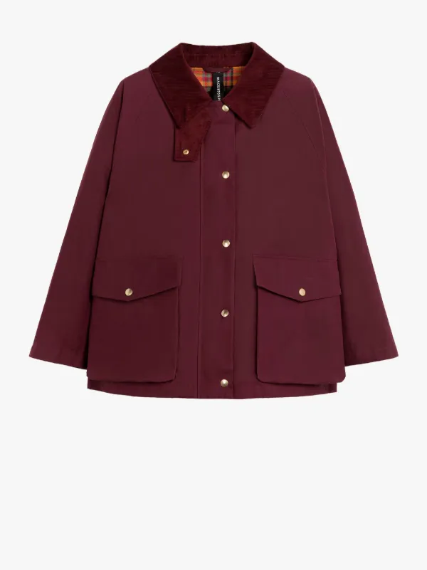 BLAIR Burgundy Waxed Cotton Field Jacket