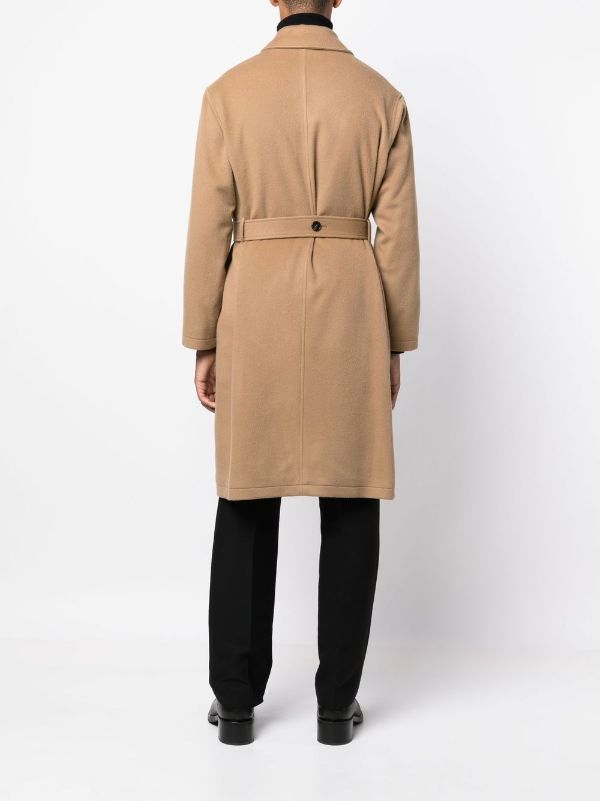 Belted wool 2024 blend trench coat