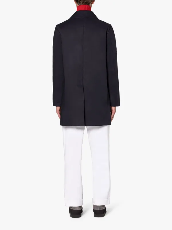 TARTAN CAMBRIDGE Navy RAINTEC Cotton Short Coat
