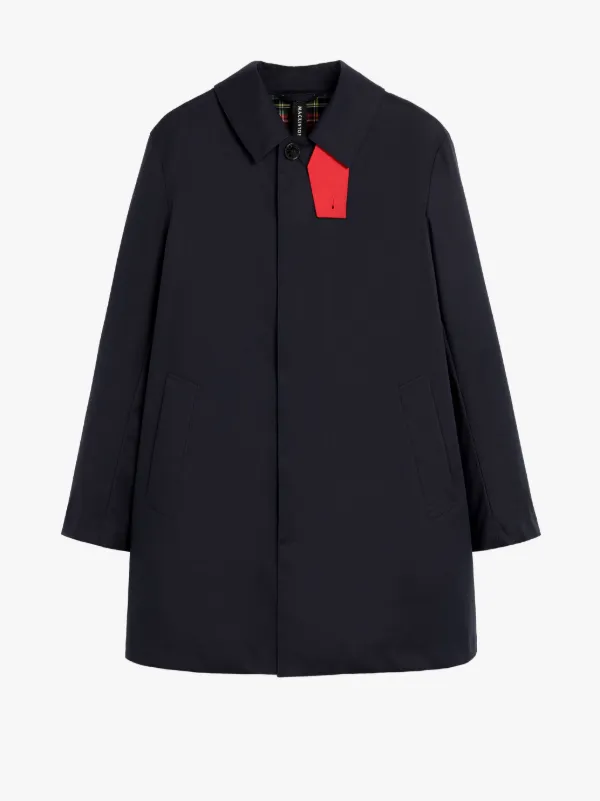 TARTAN CAMBRIDGE Navy RAINTEC Cotton Short Coat