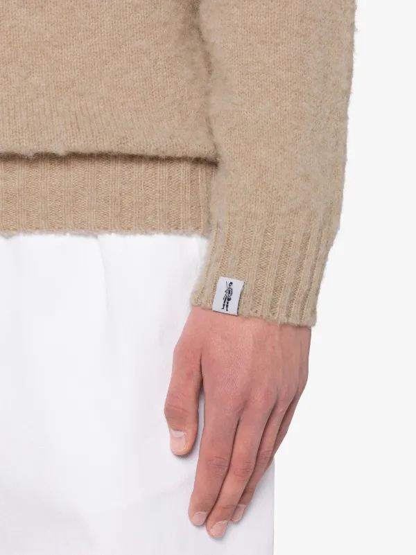 HUTCHINS Oatmilk Wool Crewneck Sweater